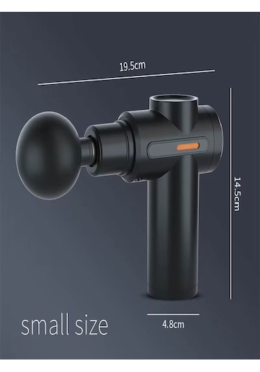 Amg017 Taşınabilir Sessiz Mini Masaj Aleti - 6 Hız Ayarlı, Lcd Ek Siyah