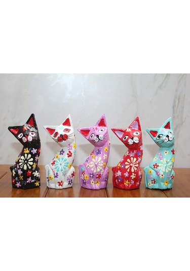 Ahşap 5'li Kedi Seti Model 2 52283290