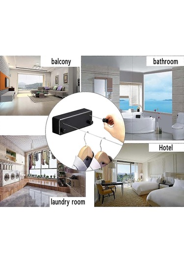 Ganzhoushop Geri Çekilebilir Çamaşır Askısı, Ayarlanabilir Uzatılabilir Çamaşır Askısı 4.2 M, Açık Hava Çamaşır Kurutma Direği, Açık Hava Çamaşır Askısı, Otel İç Mekanı, Banyo İçin Çok Renkli