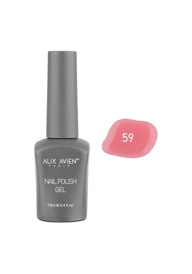 Alix Avien Koyu Pembe Kalıcı Oje 59-yoğun Renk Veren Jel Oje 12 Ml-nail Uv Gel Polish 59