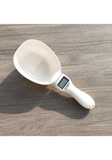 Szypzstore Pet Home 800g / 0.1g Pet Gıda Ölçekli Mama Kabı -beyaz F0lxzn