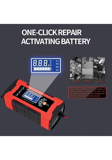 Novahub 12v/24v Akıllı Şarj Cihazı - 180w Agm Pil Onarımı İçin Otomobil Ve Motosiklet Bataryaları