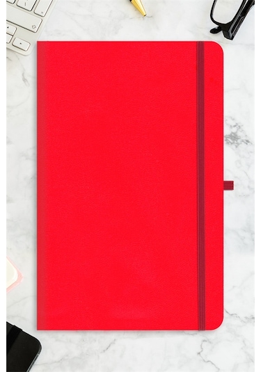 Tarihsiz Klasik Defter Rec Note 13x21 Çizgili Kırmızı