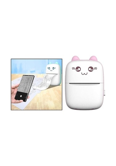 Padalink Pembe Mini Isı Yazıcı - 57mm, Bluetooth, 200dpi, Etiket/liste Yazdırma, 1 Adet Isı Kağıdı, Taşınabilir, Usb