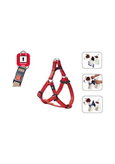 Karlie Kilitli Göğüs Tasma S 25-45cm Kırmızı