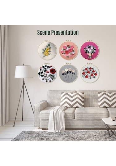 Honmex Başlangıçcı Dostu 3d İçki Boya Desenli Kırmızı Meyve Desenli Örgü Seti, Pamuk-kenevir Kumaşlı Ev Dekorasyonu El İşleri Malzeme Paketi