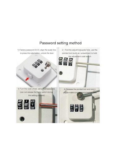 Sones Çocuk Güvenlik Kilidi Deliksiz Pencere Sınırlayıcı Buzdolabı Çekmece Dolap Kombinasyon Kilidi, Özellikler: 2-bit Siyah Çok Renkli