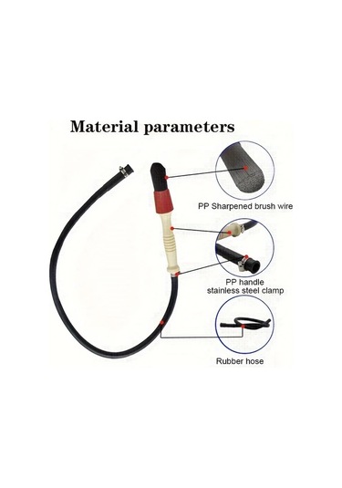 Fochsia 8pcs Parça Temizleme Fırçası 78 74 Cm Hortumlu 2 Paslanmaz Kelepçeli Oto Parça Detay Temizleme Fırçası