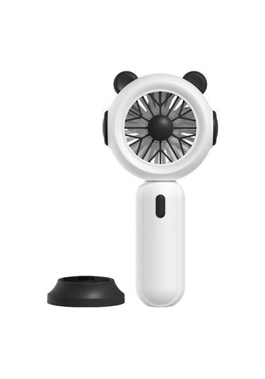 1117a Mini El Tipi Vantilatör 3 Hız Ayarlanabilir Yaz Soğutma Fanı Tabanlı - Siyah+beyaz Siyah+beyaz