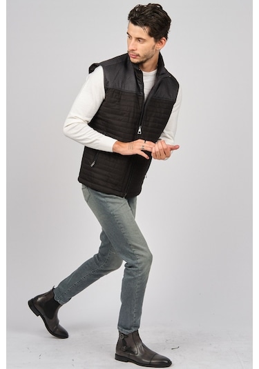 Daynax Erkek Içi Kürklü Cep Detaylı Yelek 492908 Siyah Siyah