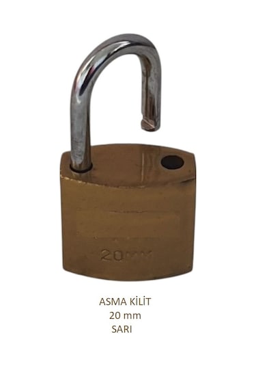 Adilon Asma Kilit, 20 Mm Sarı