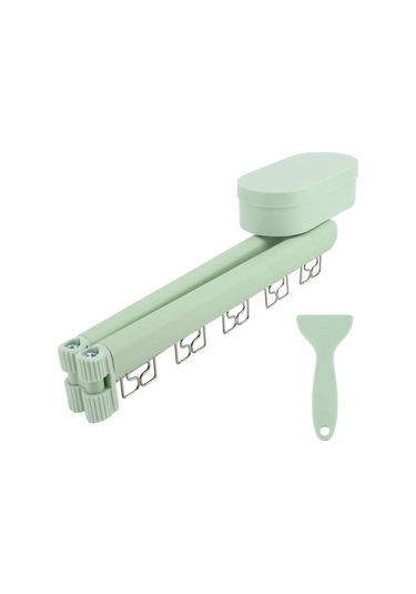 Ganzhoushop Çamaşır Kurutma Rafı Geri Çekilebilir Vakumlu Çamaşır Kurutma Rafı Duvara Monte 5 Rüzgar Geçirmez Delikli Çok Renkli