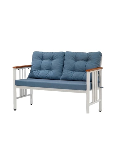 Çamlıca 2li Alüminyum Kanepe, Minderli - İç ve Dış Mekan Uyumlu Mavi