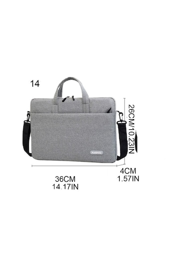 14 Inç Dizüstü Bilgisayar Omuz Çantası Gri