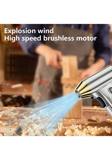 Fochsia Silvery High Speed Portatif Turbo Fan Yeniden Şarj Edilebilir Toz Temizleyici