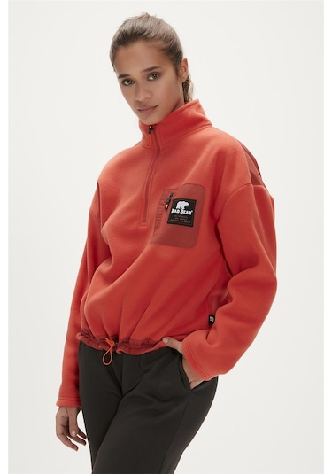 Bad Bear Eva Half-zip Ginger Tarçın Yarım Fermuarlu Kadın Polar Sweatshirt - Tarçın