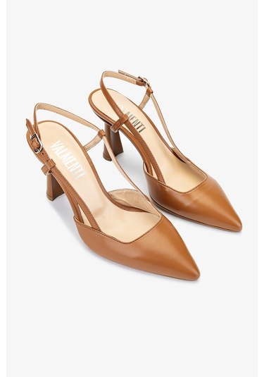 Valmenti Zirkon Kadın Taba Hakiki Deri Topuklu Ayakkabı 453 2800 Bn Ayk Y24 Taba