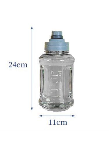 Suntek Spor Ve Seyahat Için Büyük Su Şişesi 1500ml 11x24cm Gri