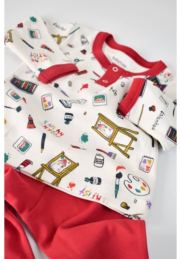 BabyCosy Organik Alt + Üst Bebek Takım - Csy2004 - Rebebe 001