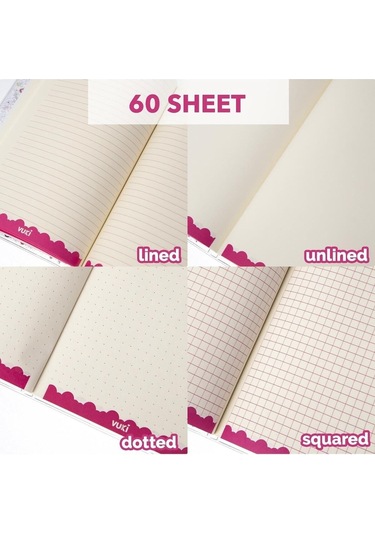 Simli Ve Sulu Kapaklı Desenli A5 Defter Karma