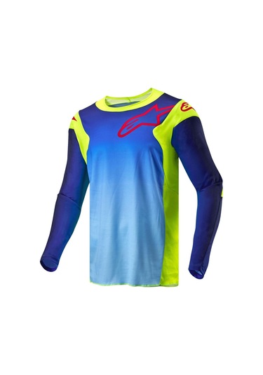 Alpinestars Racer Hoen Kros Motor Jerseyi Sarı Mavi Kırmızı