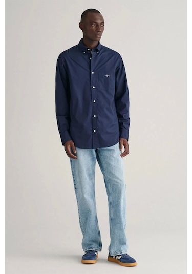 Gant Erkek Lacivert Regular Fit Gömlek Lacivert