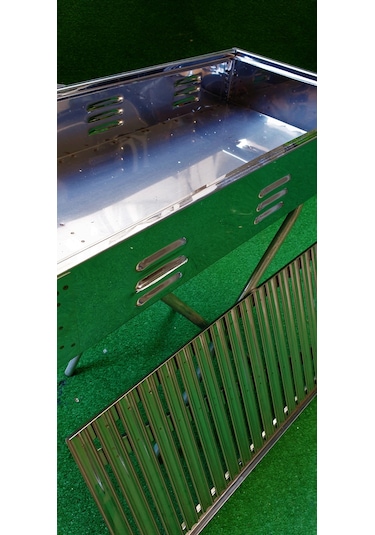 Paslanmaz Katlanabilir Ayaklı Mangal 50 Cm