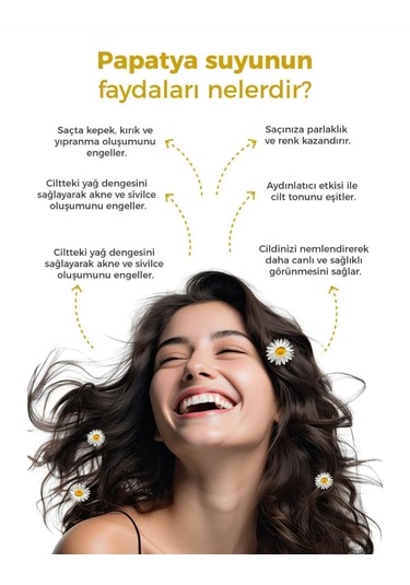 Papatya Suyu Saç Ve Yüz Toniği %100 Doğal - 200ml