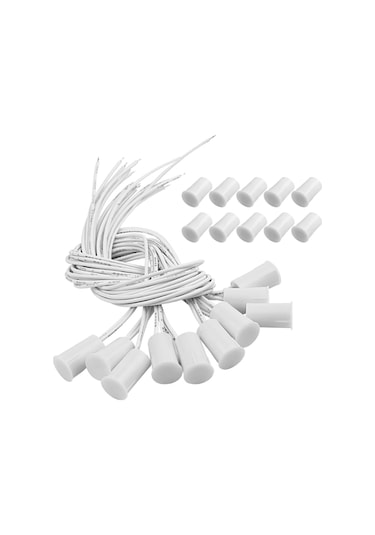 Nayomiglow Manyetik Kapı Anahtarı Rc-33 Nc Gömme Kablolu Güvenlik Pencere Kapı Sensörü Alarmı Beyaz- 10 Set