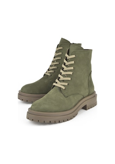 Ziya, Kadın Hakiki Deri Bot 143359z3052 Haki Haki