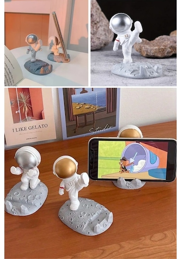 Hobibahçem Mini Astronot Model Telefon Ve Tablet Tutucu Standı Çok Renkli