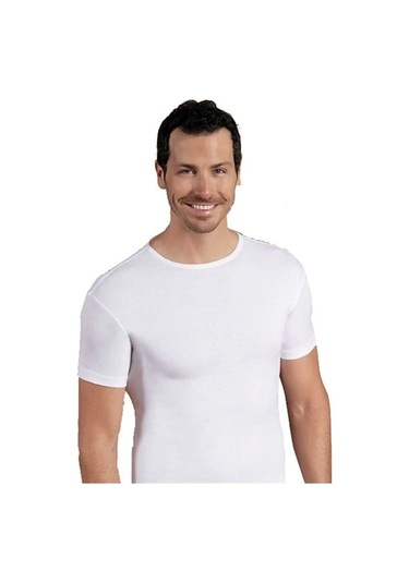 Licralı Bisiklet Yaka Atlet E069 Beyaz