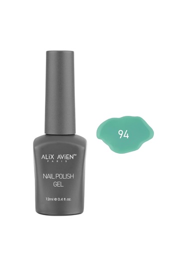 Alix Avien Açık Yeşil Kalıcı Oje 94-yoğun Renk Veren Jel Oje 12 Ml-nail Uv Gel Polish 94