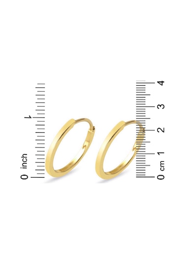 2,5 Cm Çaplı 14 Ayar Altın Halka Küpe