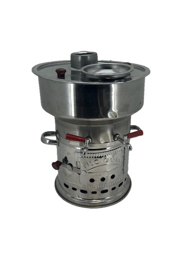 Paslanmaz 304 Çelik 7 L Çift Hazneli Demlikli Semaver