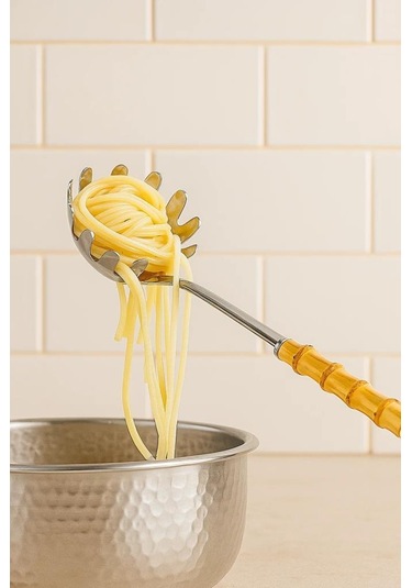 Bambum Mundo - Bambu Saplı Spagetti Kaşığı 29 7,5cm