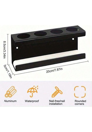 Suntek Elektrikli Diş Fırçası Tutucu Düzenleyici Banyo Duş Siyah