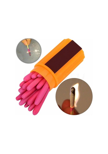 Kangvka Acil Durum Rüzgar Geçirmez Su Geçirmez 20'li Portatif Çakma Seti Portakal