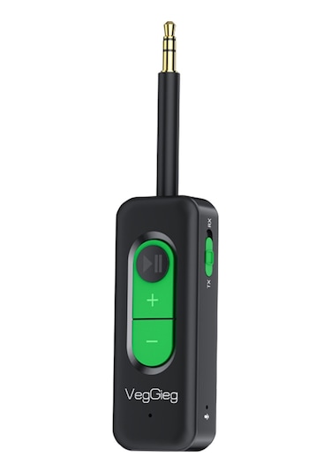 Veggieg Aux Bluetooth 5.4 Transmitter & Receiver Kablosuz Ses Adaptörü