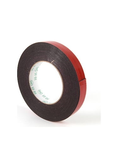 Kırmızı Astarlı 10m Güçlü Kalıcı Çift Taraflı Yapışkan Tutkal Bant Süper Yapışkan 10mmx10m