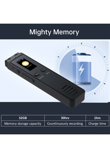 Singree 32gb Profesyonel Ses Kayıt Cihazı - Bluetooth, 30 Saat Sürekli Kayıt, Yüksek Kaliteli Hoparlörlü