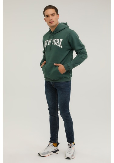 Superfly MEN KAPŞ. SWEAT-10 Yeşil Erkek Sweatshirt Yeşil