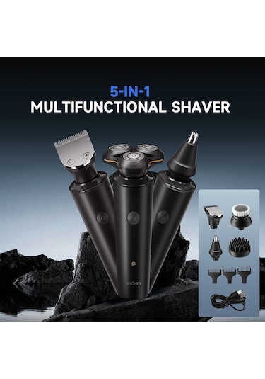 Geeksen Razor Yedek Başlıklı Erkek Elektrikli Tıraş Makinesi Çok Amaçlı Su Geçirmez