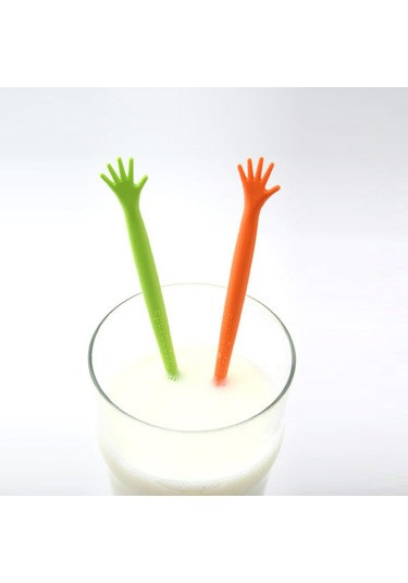 El Şeklinde Karıştırıcı Çubuk Çırpıcı Çay Kahve Karıştırma Servis