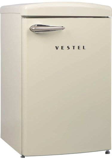 Vestel Retro SB14511 122 L Statik Buzdolabı Bej