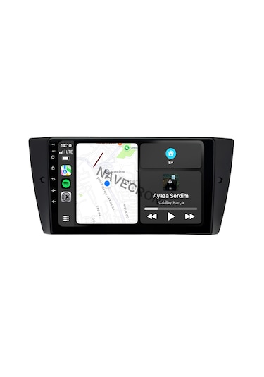 Bmw E90 3 Seri 2004-13 9" Uyumlu Androıd Multimedya Gerçek 2/32 Kablosuz Carplay Geri Görüş Kameralı 9"
