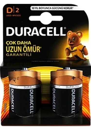 Duracell Büyük Boy Pil D 2 Li D2