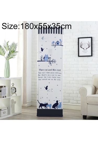 Sones Basit Dikey Dolap Tipi Her Şey Dahil Klima Kumaş Toz Kapağı, Boyut: 180x55x35cm, Stil: Kedi Ve Kuş