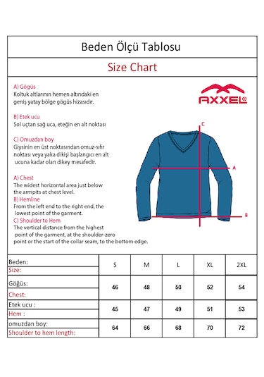 Axxel Erkek Lacivert Pamuklu Likralı Süprem Uzun Kollu T-shirt-d236