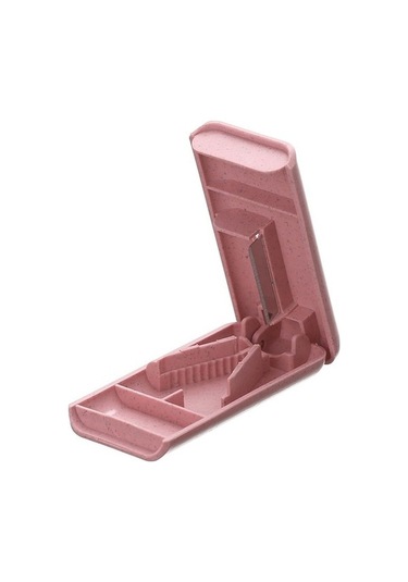 Tongxida Bosphorusboutique Sones Plastik Pembe Kesici Js010 İlaç Hap Buğday Bölücü Adet 10 Wf Pembe/ Pembe